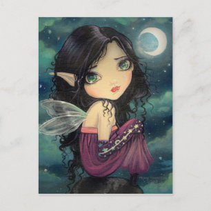 Little Moon Gothic Big-Eye Fairy Art Vykort
