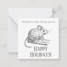 Little Mouse Good tidings and Joy Anteckningskort