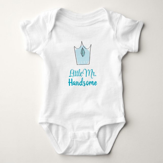 Little Mr Handsome, Cute Gift, Anpassningsbar Pojk T Shirt (Framsida)
