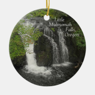 Little Multnomah Falls Julgransprydnad Keramik