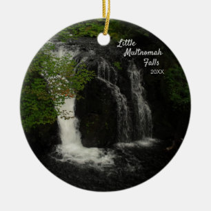 Little Multnomah Falls Julgransprydnad Keramik