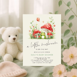 LIttle Mushroom är på väg att föda barn Shower Inbjudningar