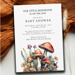 Little Mushroom Baby Shower Inbjudningar