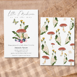 Little Mushroom Baby Shower Inbjudningar