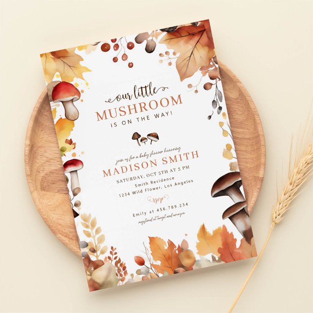 Little Mushroom Boho Autumn Shower Inbjudningar (Skapare uppladdad)