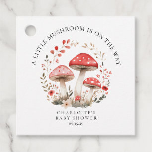 Little Mushroom WildblommBaby Shower Gåvor Etiketter