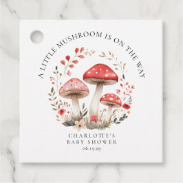 Little Mushroom WildblommBaby Shower Gåvor Etiketter