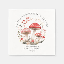 Little Mushroom WildblommBaby Shower Pappersservett