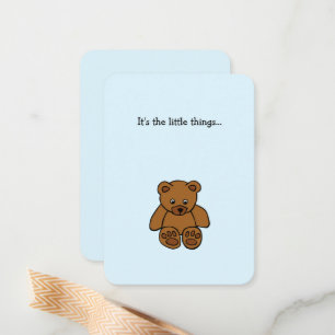Little Nalle Blue Mini Tack Anteckningskort