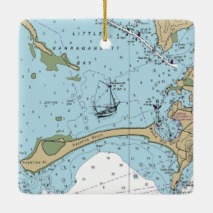 Little Narragansett Bay-diagram Julgransprydnad Keramik