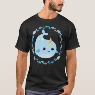 Little narwhal unicorn whale 1 t shirt