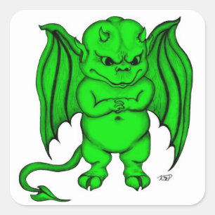 Little nasty Djävulen Fyrkantigt Klistermärke