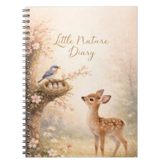 Little Nature Diary Cute Deer Bird Nest Notebook | Anteckningsbok