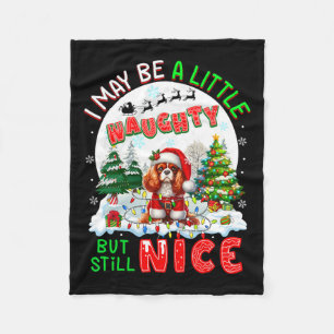 Little Naughty Men Nice Julafton Cavalier Kung Cha Fleecefilt