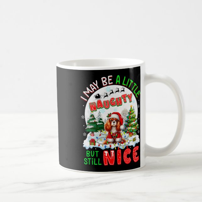 Little Naughty Men Nice Julafton Cavalier Kung Cha Kaffemugg (Höger)