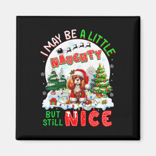 Little Naughty Men Nice Julafton Cavalier Kung Cha Magnet