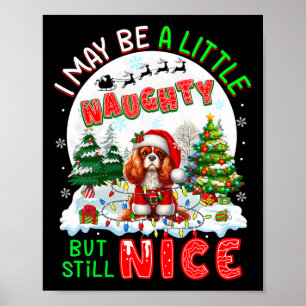 Little Naughty Men Nice Julafton Cavalier Kung Cha Poster