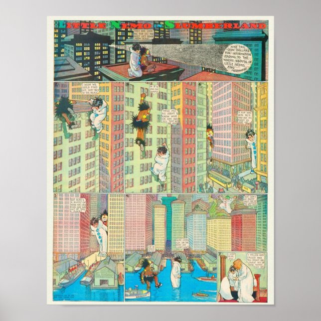 Little Nemo Vintage Tecknad Strid Poster (Framsidan)