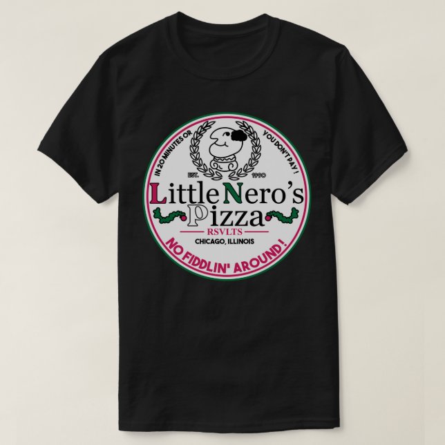 LIttle Nero Pizza Sticker T Shirt (Design framsida)