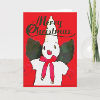 Little New Orleans Snowman Holiday Card Helgkort