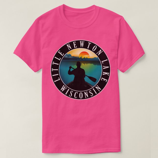 Little Newton Sjö Wisconsin Canoeing T Shirt (Design framsida)