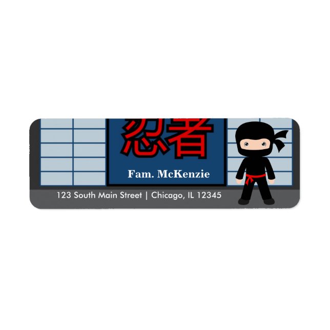 Little Ninja Returadress Etikett (Framsidan)