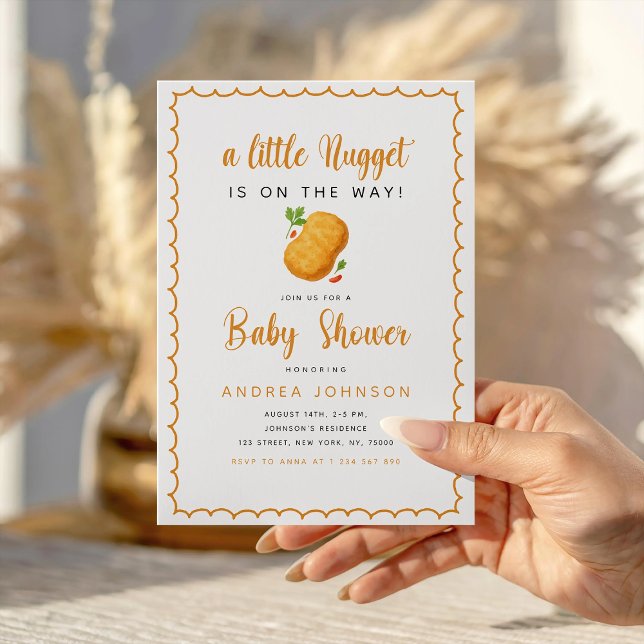 Little Nugget Food Theme underbart Baby Shower Inbjudningar (Skapare uppladdad)