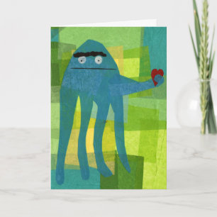 Little Octopus Birthday Hälsning Kort