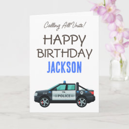 Little Officer Police Birthday | Personalized  Kort