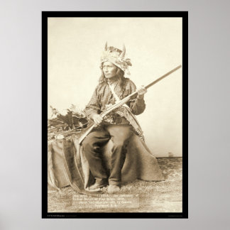 Little, Oglala Indian Gräs Ridge SD 1890 Poster