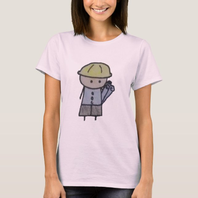 Little One architect-kvinnor organisk passande t-s Tee Shirt (Framsida)