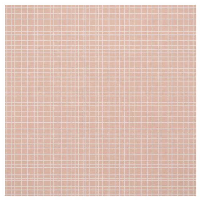 Little One Hand Drawn Grid - dusty apricot Tyg (Provkarta)