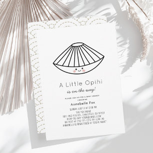 Little Opihi Blue Gender-neutralt Baby Shower Inbjudningar