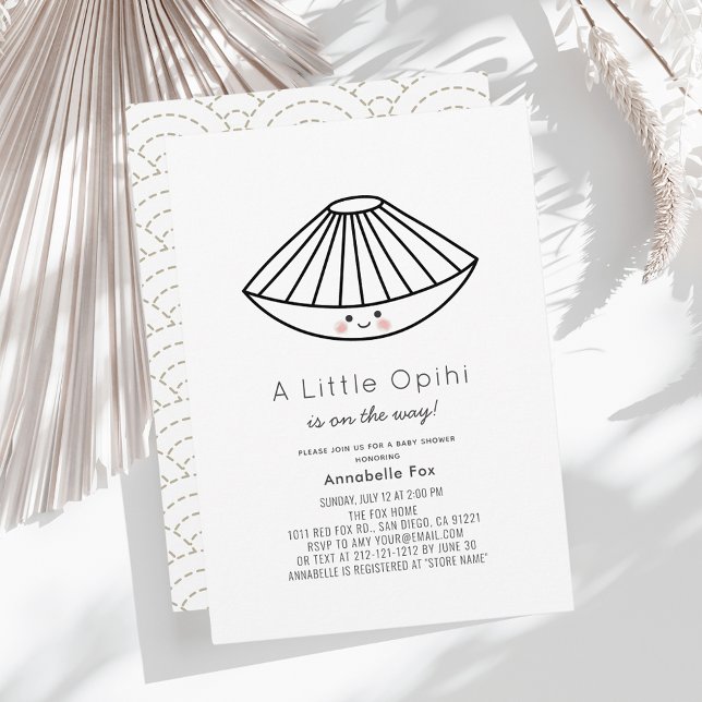 Little Opihi Blue Gender-neutralt Baby Shower Inbjudningar (Skapare uppladdad)