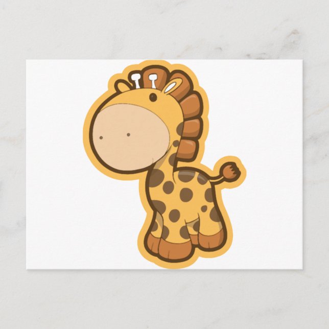 Little Orange Giraffe Vykort (Framsida)