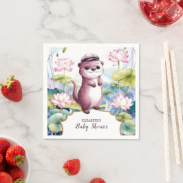 Little Otter Baby Shower Pappersservett