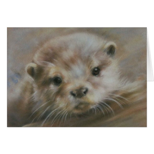 Little Otter Hälsningskort (Framsidan Horizontal)