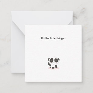 Little Panda Bear Mini Tackkort Card Anteckningskort