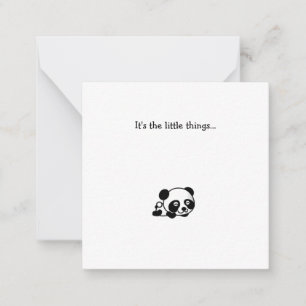 Little Panda Bear Mini Tackkort Card Anteckningskort