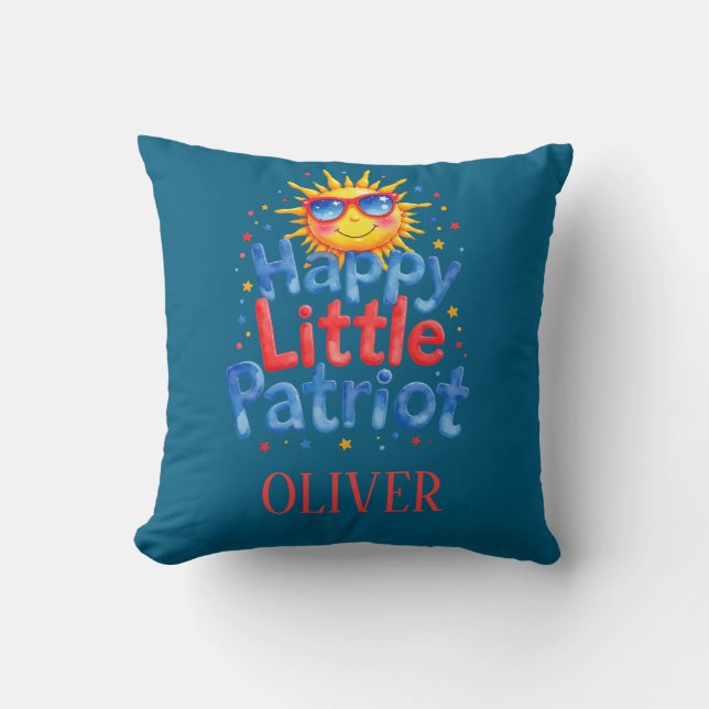 Little Patriot 4th of July Decor Kudde (Framsida)