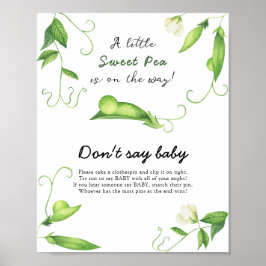 Little Pea Baby Shower - säg inte baby Poster