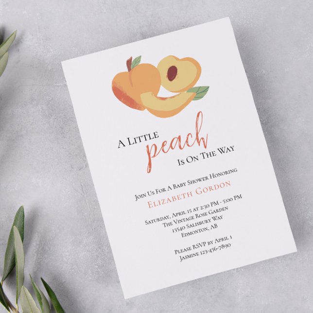Little Peach Baby Shower Inbjudningar (Skapare uppladdad)
