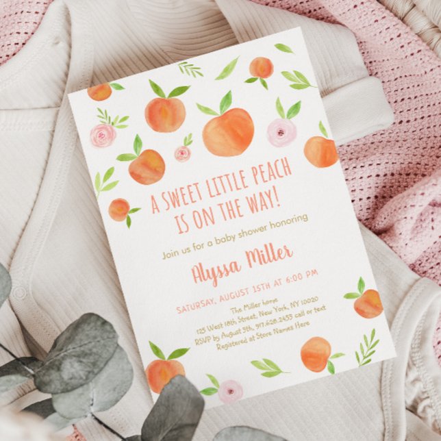 Little Peach Baby Shower Inbjudningar (Skapare uppladdad)