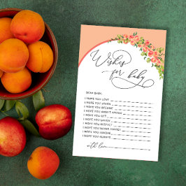 Little Peach Baby Shower Önskemål för Baby Card