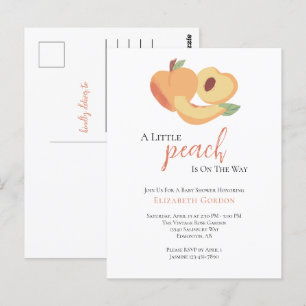 Little Peach Baby Shower Vykort