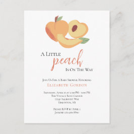 Little Peach Baby Shower Vykort