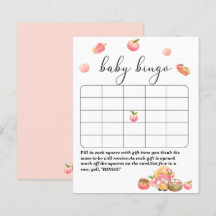 Little peach babydusch bingo-spel Papprare Lakan