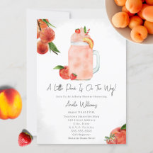 Little Peach Fruit Smoothie Girl Shower