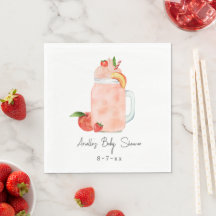 Little Peach Fruit Smoothie Girl Shower