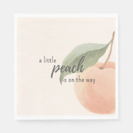 Little Peach is on the Way Baby Shower  Pappersservett